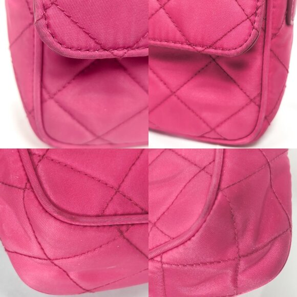 PRADA Tessuto Impunto Crossbody Shoulder Bag - Ibisco Pink - Picture 12 of 15